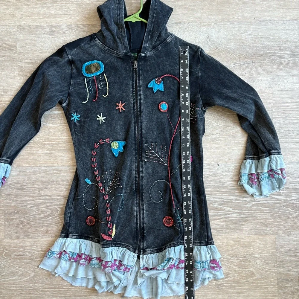 Grateful Dead Upcycled Kathmandu Hippie Hoodie - Picture 8 of 11